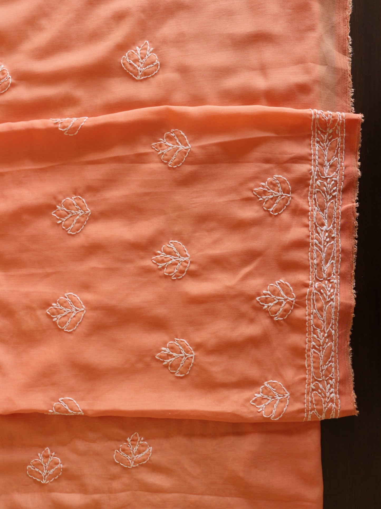 Chikankari Muslin Unstitched Suit Set Hand Embroidered-NS290